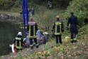 Einsatz BF Koeln PKW im See Koeln Esch P090